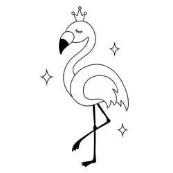 Rosa Flamingo - Kostenlose Ausmalbilder zum Ausdrucken