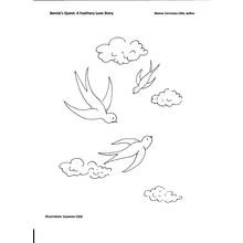 Malvorlage Schwalben fliegen zwischen Wolken