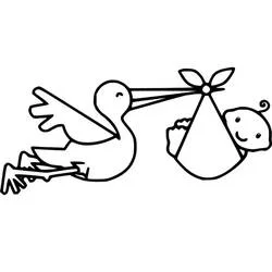 Storch - Kostenlose Ausmalbilder zum Ausdrucken