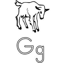 Malvorlage Ziege neben dem Buchstaben G