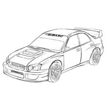 Malvorlage Subaru Impreza Rallyeauto