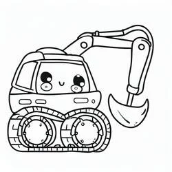 Bagger - Kostenlose Ausmalbilder zum Ausdrucken
