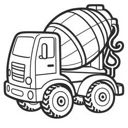 Betonmischer-LKW - Kostenlose Ausmalbilder zum Ausdrucken
