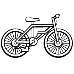 Malvorlage Fahrrad mit Speichenrädern