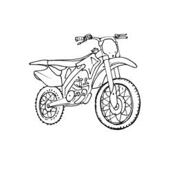 Malvorlage Motocross-Motorrad im Stillstand Malvorlage Motocross-Motorrad im Stillstand