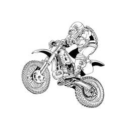 Malvorlage Motocross Fahrer beim Sprung mit dem Motorrad Malvorlage Motocross Fahrer beim Sprung mit dem Motorrad
