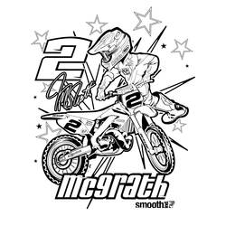 Malvorlage Motocross-Fahrer mit Nummer 2 im Sprung Malvorlage Motocross-Fahrer mit Nummer 2 im Sprung