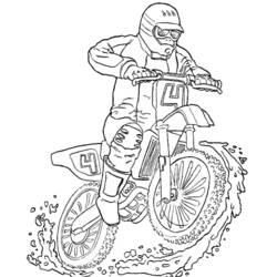 Malvorlage Motocross Fahrer spritzt durch Schlamm Malvorlage Motocross Fahrer spritzt durch Schlamm