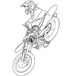Malvorlage Motocross Fahrer beim Sprung Malvorlage Motocross Fahrer beim Sprung