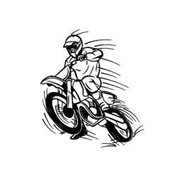 Malvorlage Motocross Fahrer in voller Fahrt Malvorlage Motocross Fahrer in voller Fahrt