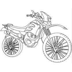 Malvorlage Motocross-Motorrad mit detaillierten Rädern Malvorlage Motocross-Motorrad mit detaillierten Rädern