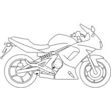 Malvorlage Sportmotorrad von der Seite