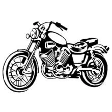 Malvorlage Klassisches Motorrad mit detailliertem Motor