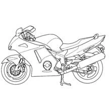 Malvorlage Sportmotorrad in Seitenansicht