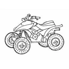 Malvorlage Quad im Gelände