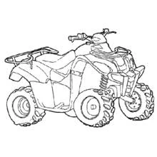 Malvorlage Quad mit groben Geländereifen