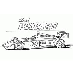 Malvorlage Rennwagen Brad Pollard Nummer 24