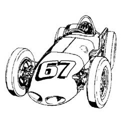 Malvorlage Rennwagen mit Nummer 67