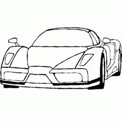 Malvorlage Rennwagen von vorne