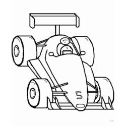 Malvorlage Formel-1-Rennwagen von vorne