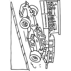 Malvorlage Rennwagen an der Ziellinie