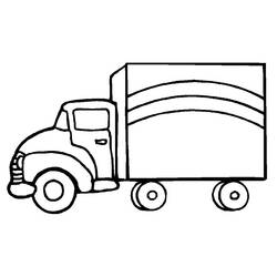 Malvorlage Kleiner Lieferwagen von der Seite