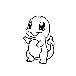 Charmander - Kostenlose Ausmalbilder zum Ausdrucken
