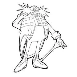 Dr. Eggman - Kostenlose Ausmalbilder zum Ausdrucken