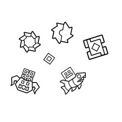 Geometry Dash Ausmalbild #221093 zum Ausdrucken und Ausmalen