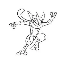 Greninja - Kostenlose Ausmalbilder zum Ausdrucken