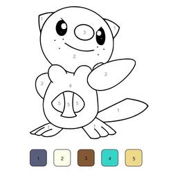 Malvorlage Oshawott Malen nach Zahlen