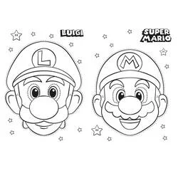 Mario und Luigi - Kostenlose Ausmalbilder zum Ausdrucken