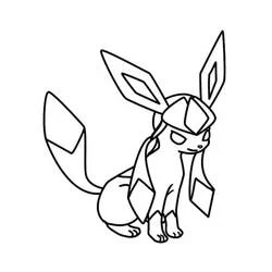 Pokemon Glaceon - Kostenlose Ausmalbilder zum Ausdrucken
