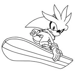 Silber Sonic - Kostenlose Ausmalbilder zum Ausdrucken