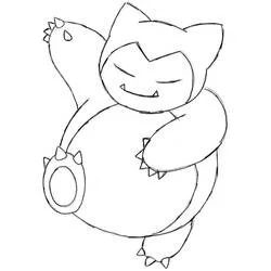Snorlax - Kostenlose Ausmalbilder zum Ausdrucken