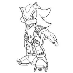 Malvorlage Shadow Sonic in Kampfhaltung