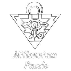 Malvorlage Millennium-Puzzle als Anhänger