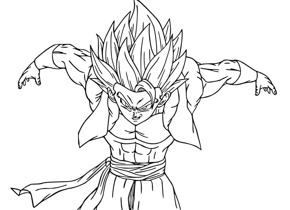 Malvorlage: Gogeta aus Dragon Ball Z (Anime und Manga) #191515 - Kostenlose Malvorlagen zum Ausdrucken