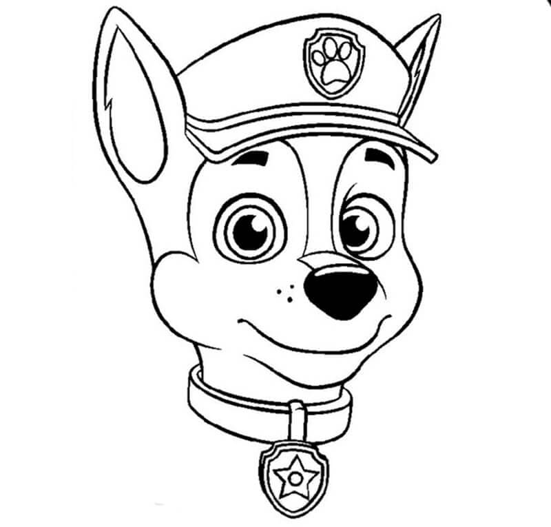 Malvorlage: Chase PAW Patrol (Cartoon-Charaktere) #181654 - Kostenlose Malvorlagen zum Ausdrucken