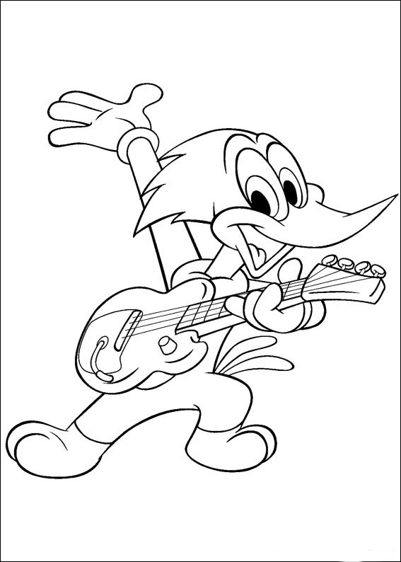 Malvorlage: Woody Woodpecker (Cartoon-Charaktere) #28429 - Kostenlose Malvorlagen zum Ausdrucken