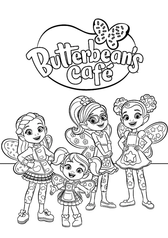 Malvorlage Butter Beans Cafe Figurengruppe