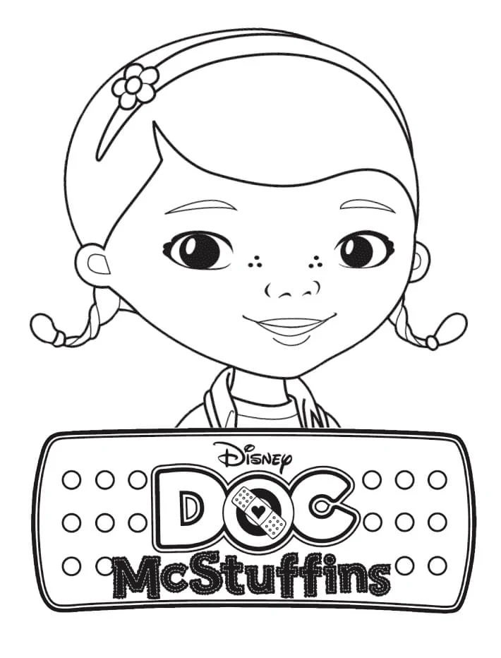 Malvorlage Doc McStuffins lächelndes Porträt