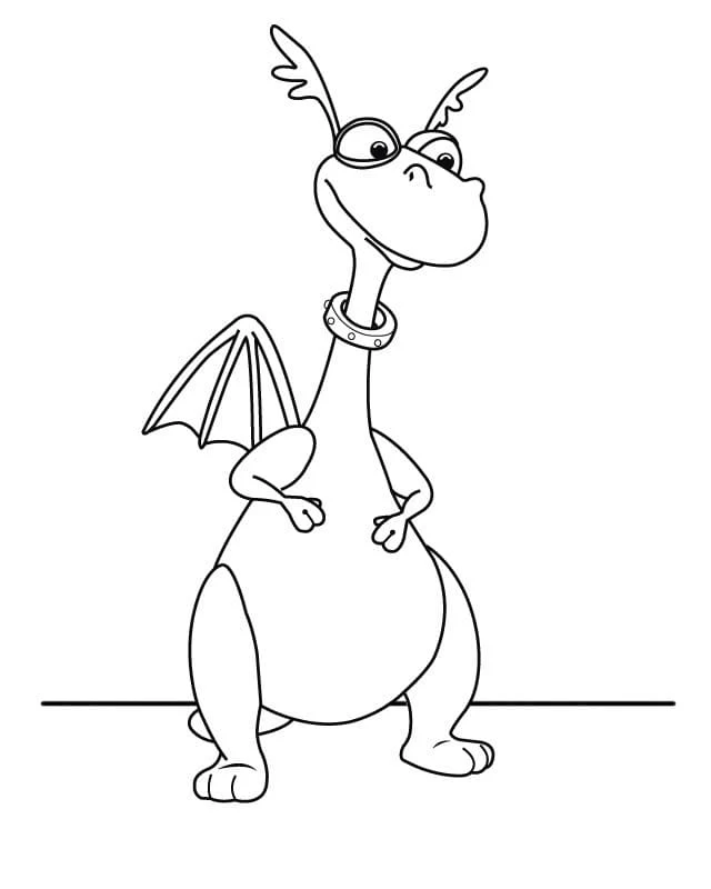 Malvorlage Toufy der Drache steht stolz Malvorlage Toufy der Drache steht stolz
