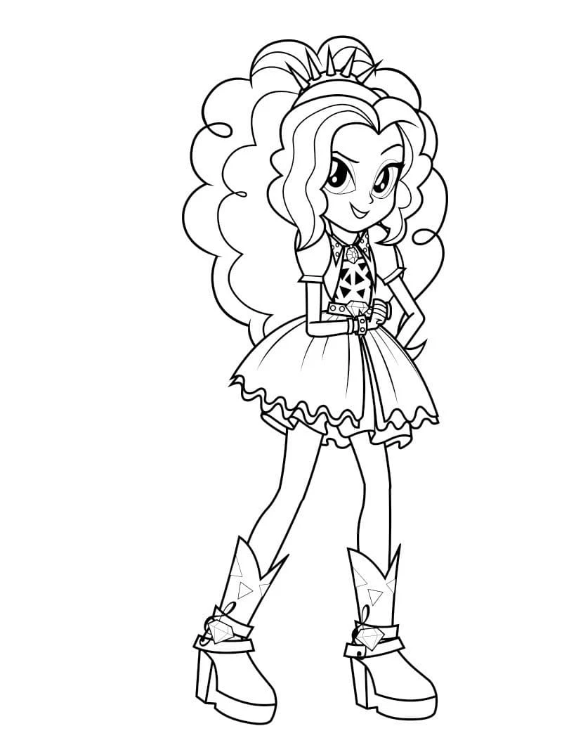 Malvorlage Adagio Dazzle in selbstbewusster Pose