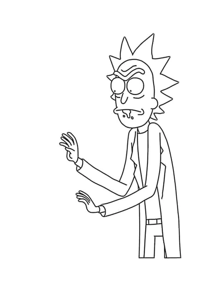 Malvorlage Rick Sanchez beim Erklären