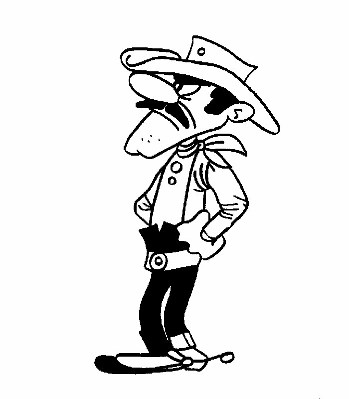 Malvorlage The Daltons in Cowboy-Pose