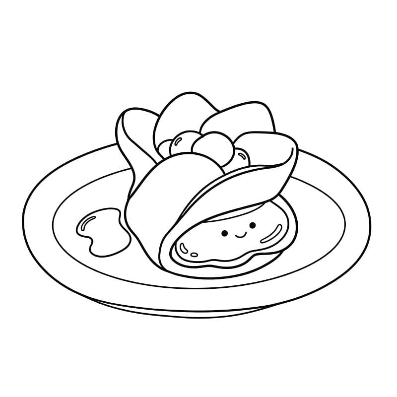 Malvorlage: Crêpes (Essen und Ernährung) #220675 - Kostenlose Malvorlagen zum Ausdrucken