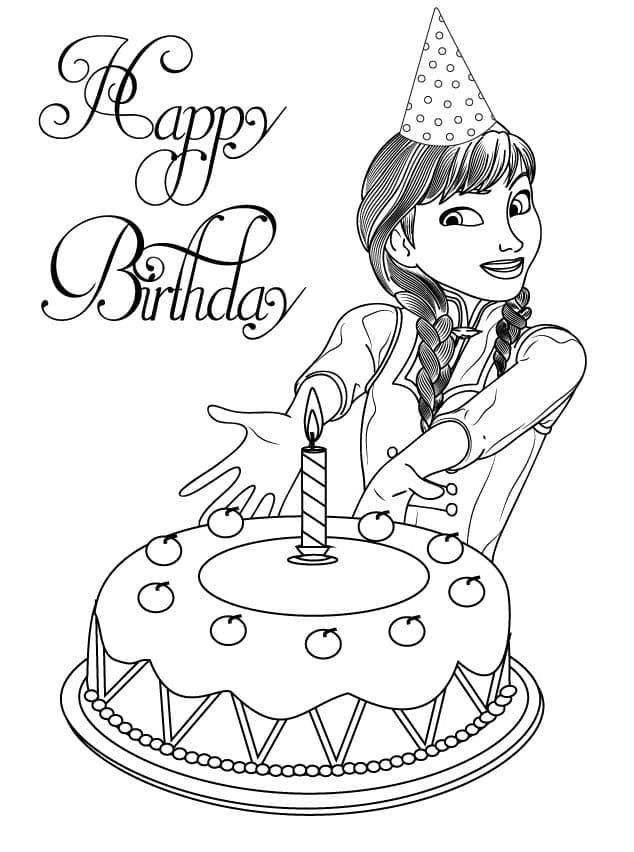 Malvorlage: Geburtstagskuchen (Essen und Ernährung) #201102 - Kostenlose Malvorlagen zum Ausdrucken