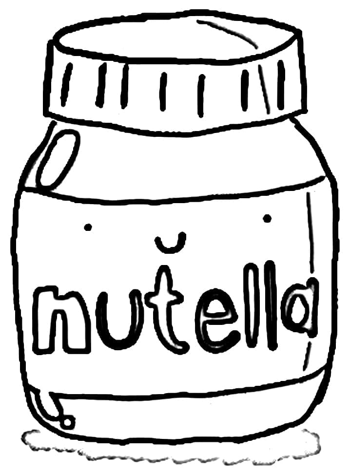 Malvorlage: Kawaii Nutella (Essen und Ernährung) #202418 - Kostenlose Malvorlagen zum Ausdrucken