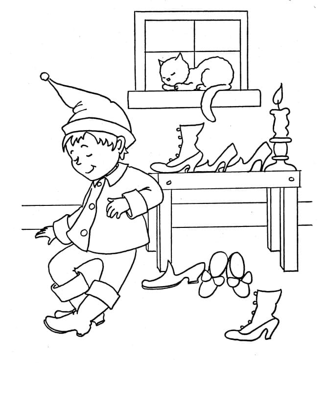 Malvorlage: Weihnachtself (Feiertage und Feiern) #190340 - Kostenlose Malvorlagen zum Ausdrucken